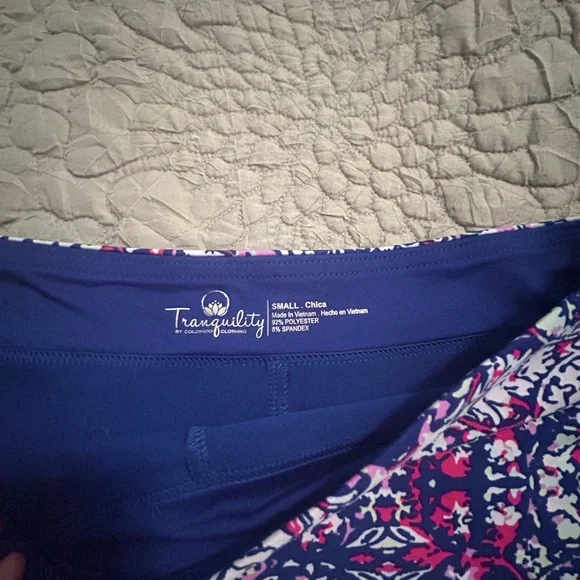 Tranquility by Colorado Clothing A-Line Skirt - Blue and Pink - Picture 2 of 3